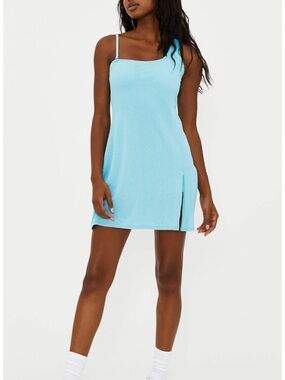 Beach Riot Harley One-Shoulder Mesh Activewear Dress with Built In Shorts Small